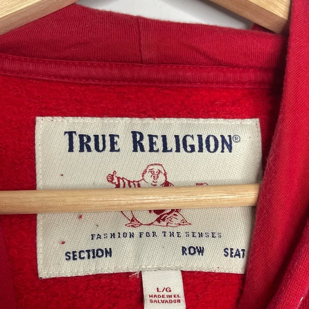 Men’s True Religion full cover monogram hoodie sweatshirt‎ large LG